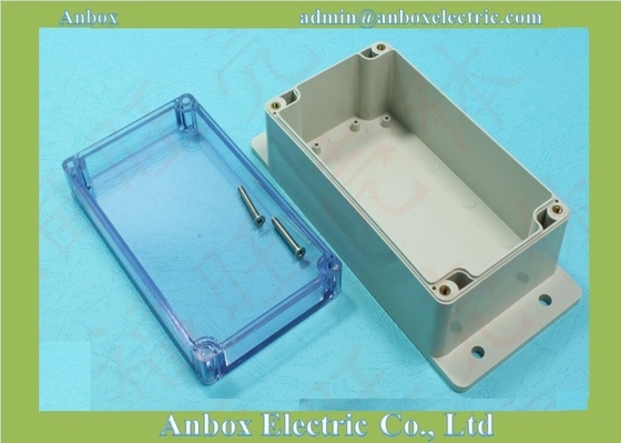 Chine 195*90*60mm clear lid plastic waterproof box with wall mount flange fournisseur