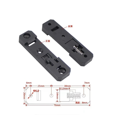 Chine Largeur noire 20 mm Plastique PA Universal DIN Rail Mount Clip PCB Plaque de montage de circuit imprimé support DIN Rail Montage PCB Porteur support PCB A-20-1 fournisseur