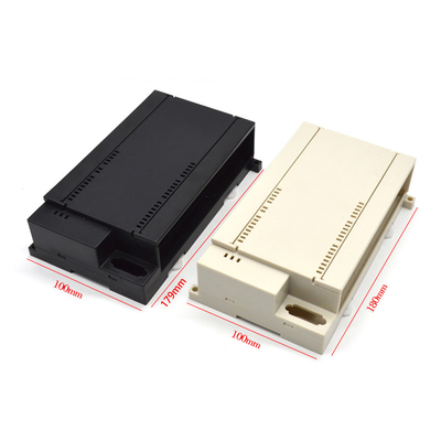 En plastique noir PLC Din Rail Enclosures 179*100*48mm Pour le relais PCB électronique du logement fournisseur