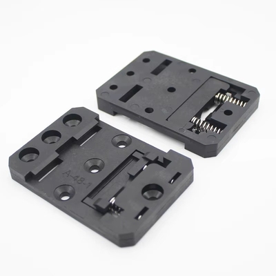 Montage de rails Din, plastique PA66 Nylon noir 35 mm Din Rail Clamp Din Rail Montage Clip Din Rail Montage support 48 mm largeur A-48-1 fournisseur