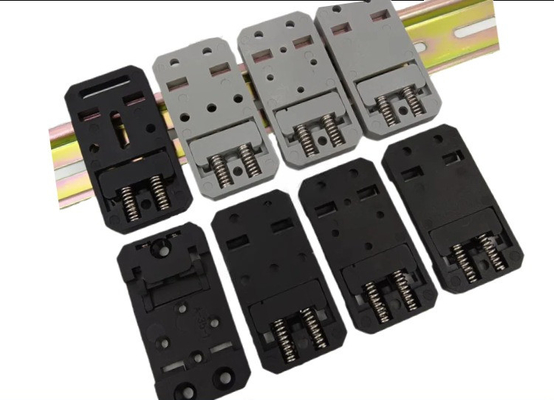35 mm large 67,5 mm long Nylon PA66 DIN Rails Clips Montant Porteur A-35-2 En noir et gris fournisseur