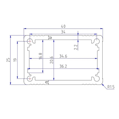 Casse en aluminium personnalisable résistant à la chaleur pour carte de circuit imprimé 40*25*80/110mm en stock fournisseur
