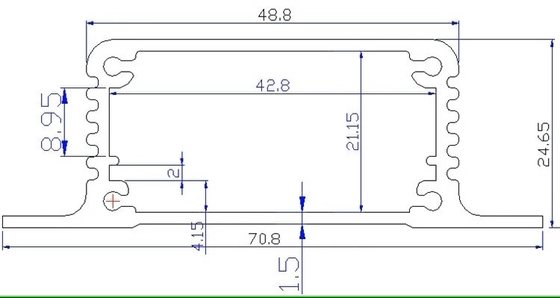 Emballage personnalisé durable avec supports de montage en argent anodisé et noir 49*24*80 mm fournisseur