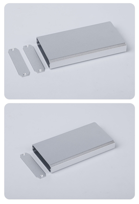 52*13*110mm boîtier plat en aluminium personnalisable en couleur argentée pour l'électronique fournisseur