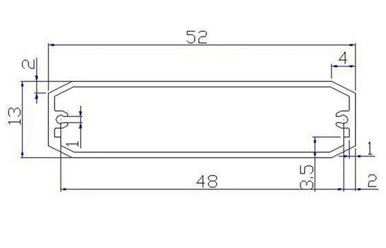 52*13*110mm boîtier plat en aluminium personnalisable en couleur argentée pour l'électronique fournisseur