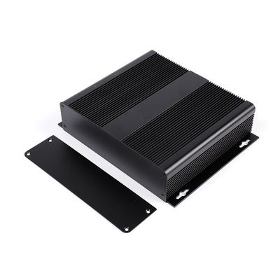 204x48x150mm Enveloppe en aluminium extrudé avec les côtés du dissipateur de chaleur en noir argenté fournisseur